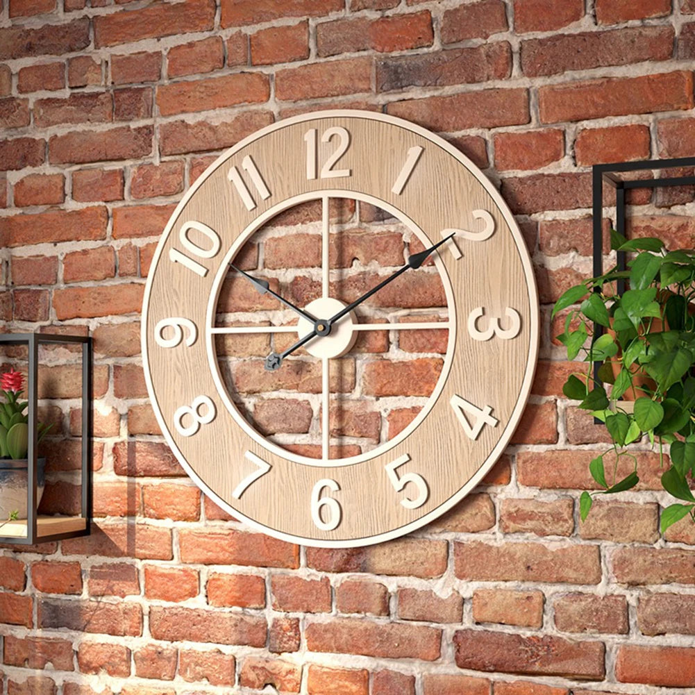 Grande Horloge Murale Bois