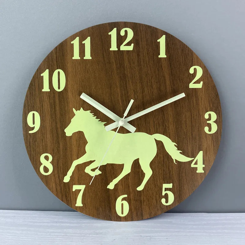 Horloge bois lumineuse silencieuse