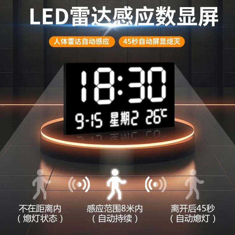 Horloge Circulaire à Affichage Digital Intégré – Élégance Moderne et Fonctionnalité