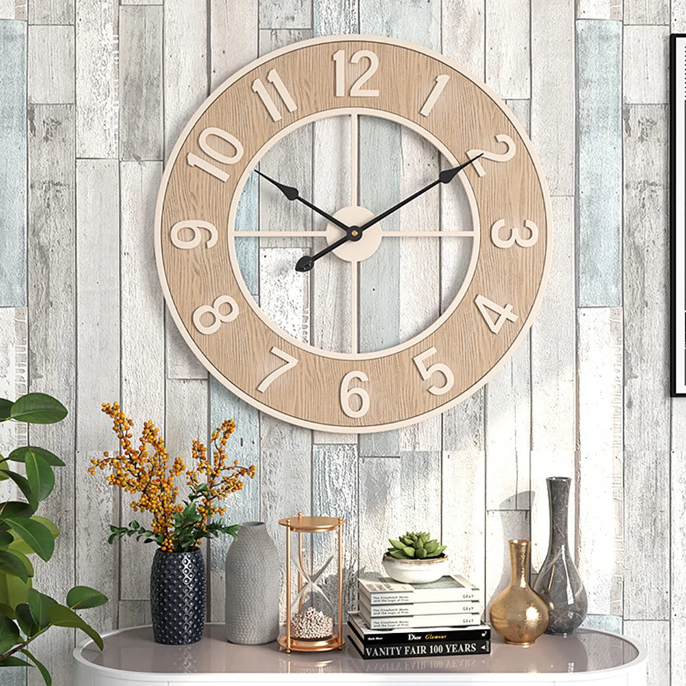 Grande Horloge Murale Bois