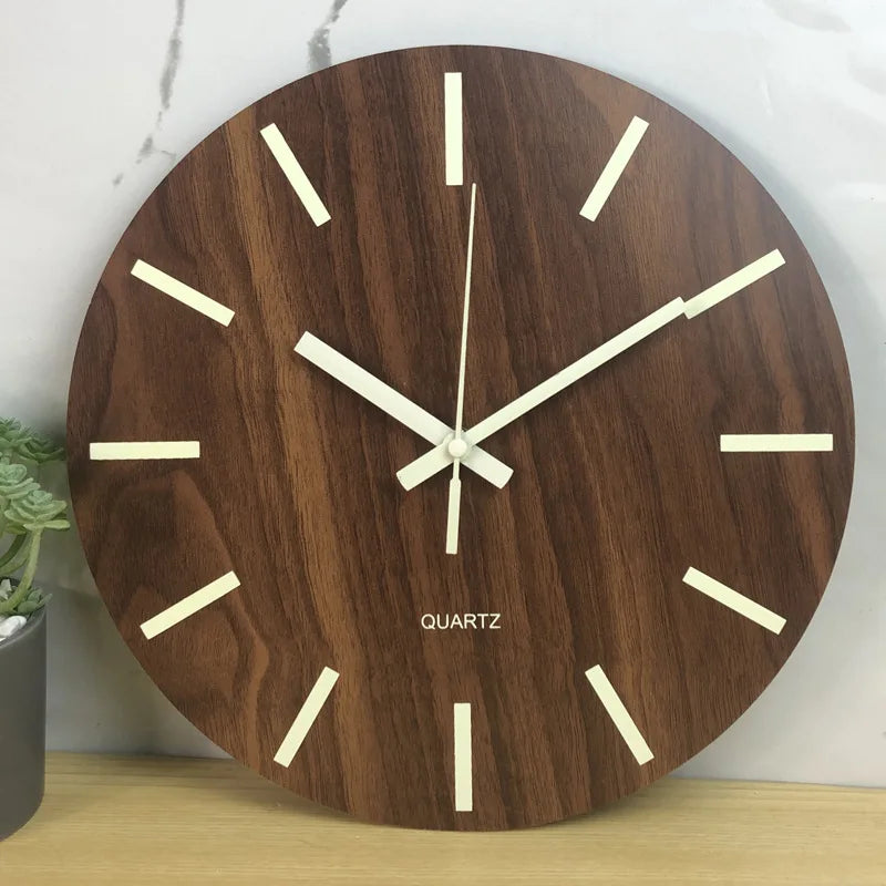 Horloge bois lumineuse silencieuse
