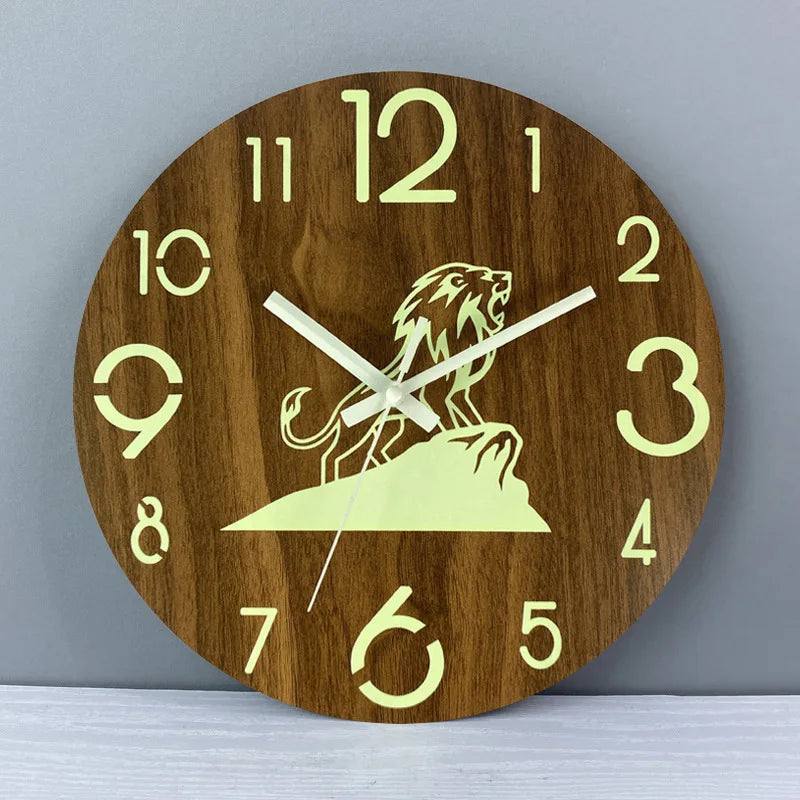 Horloge bois lumineuse silencieuse