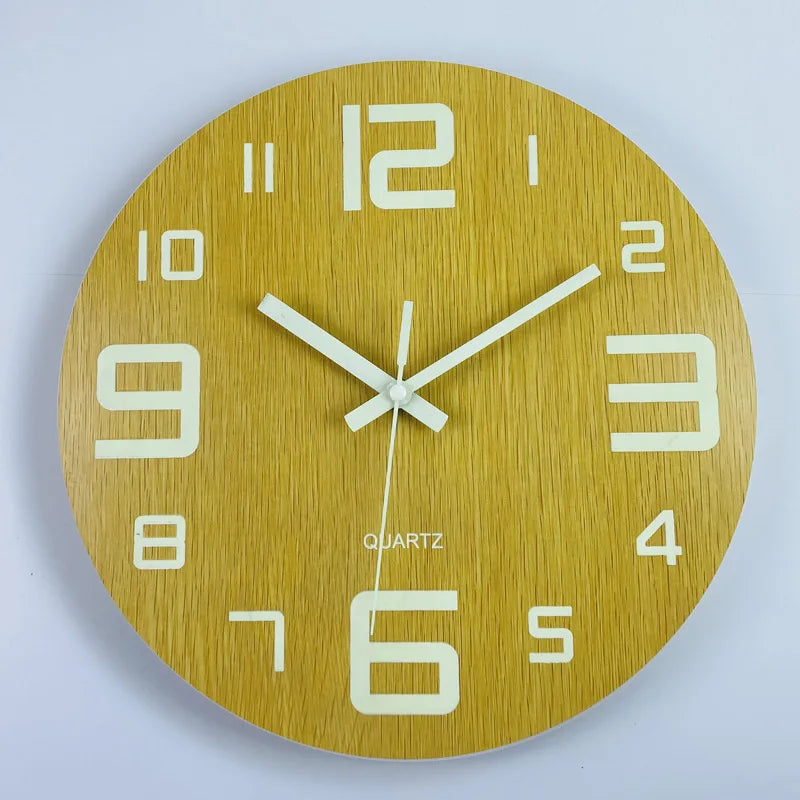 Horloge bois lumineuse silencieuse