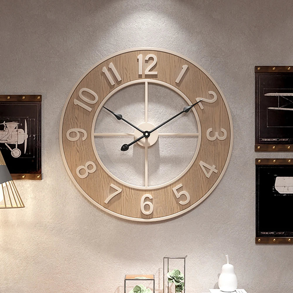 Grande Horloge Murale Bois