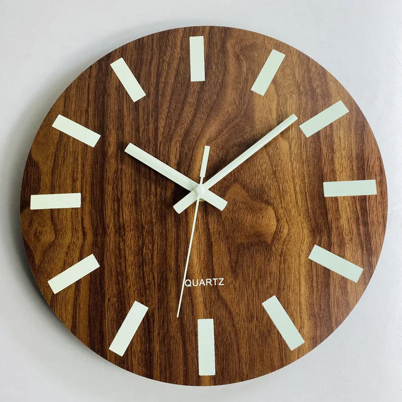 Horloge bois lumineuse silencieuse