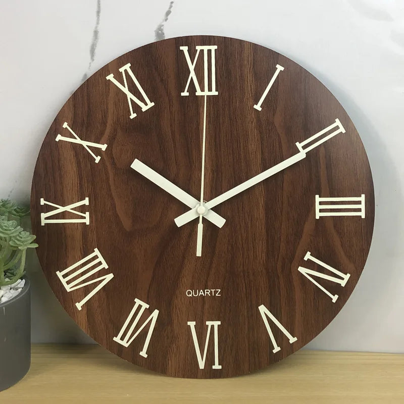 Horloge bois lumineuse silencieuse