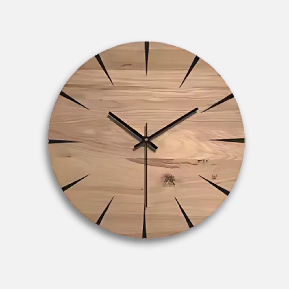 Horloge Bois Transparent | Design Scandinave Floating | Silencieuse