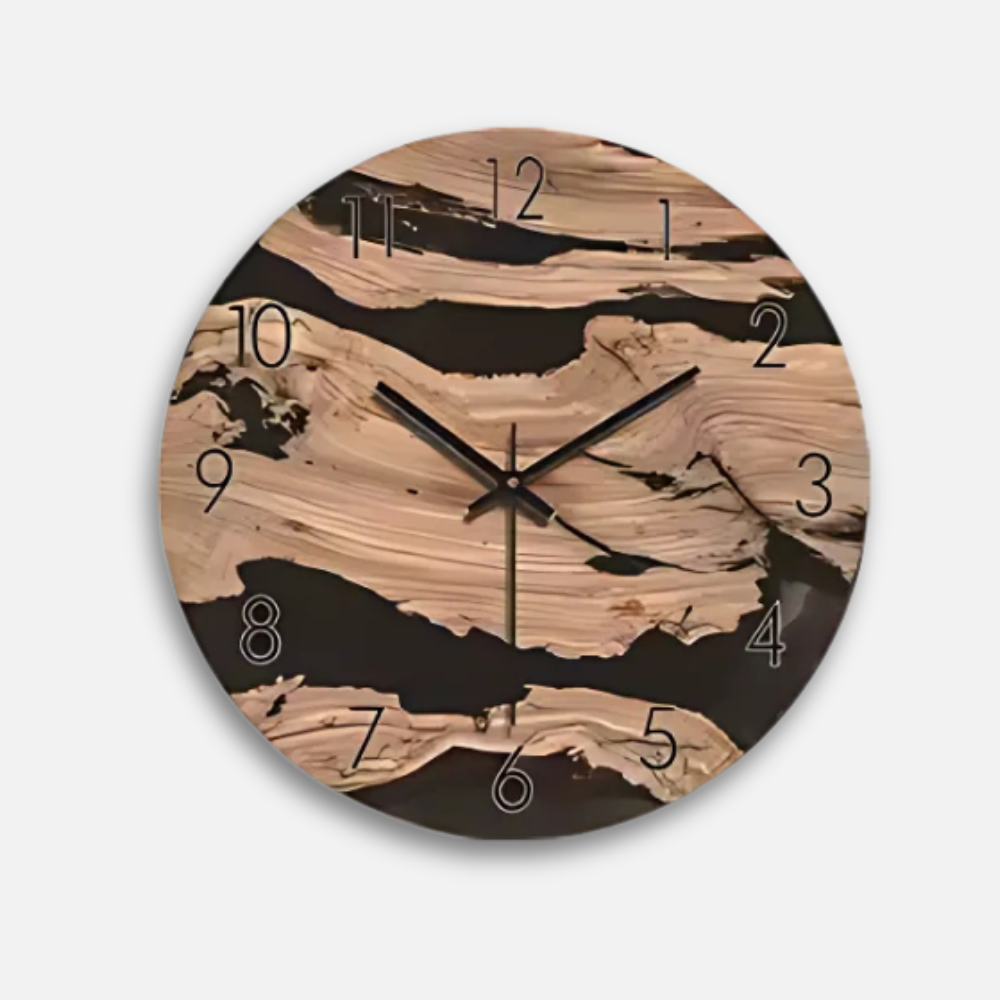 Horloge Bois Transparent | Design Scandinave Floating | Silencieuse