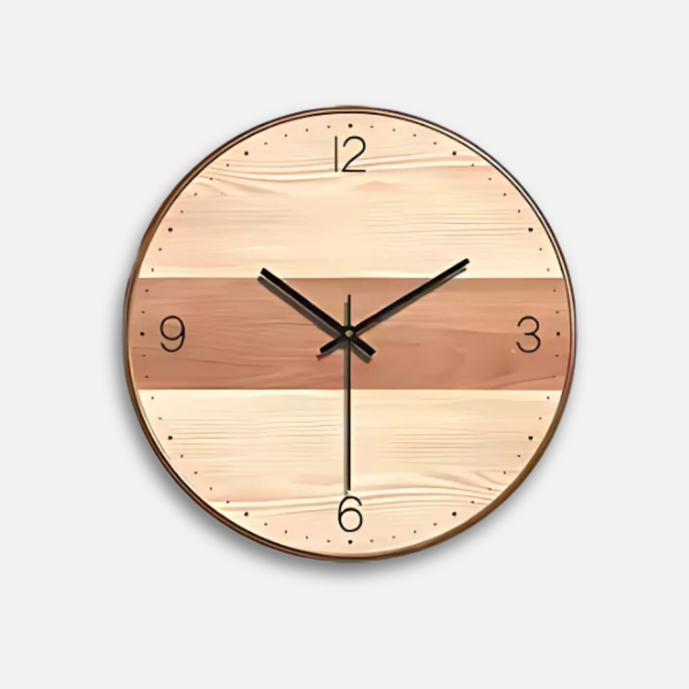 Horloge Bois Transparent | Design Scandinave Floating | Silencieuse