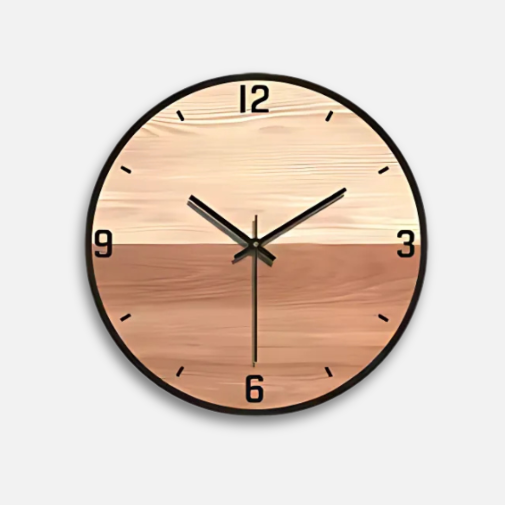 Horloge Bois Transparent | Design Scandinave Floating | Silencieuse