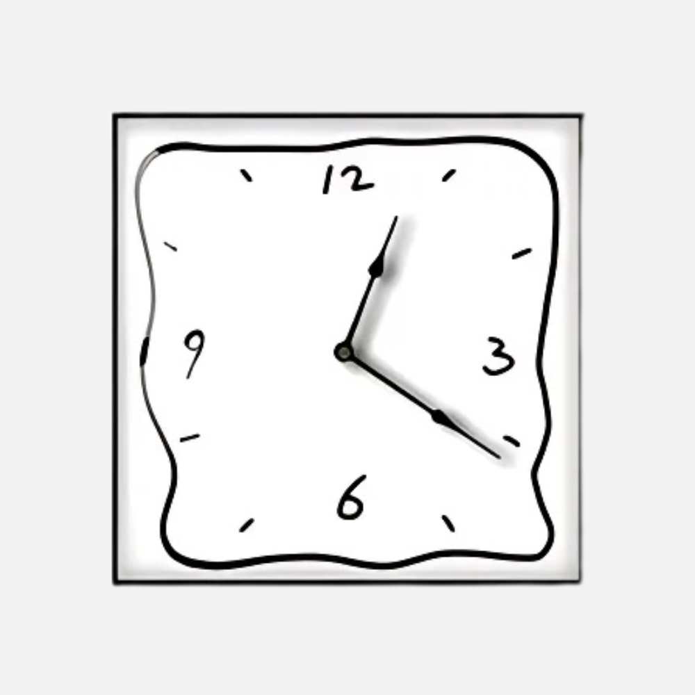 Horloge Graffiti Cartoon | Style Viral Coréen | Effet Déformé