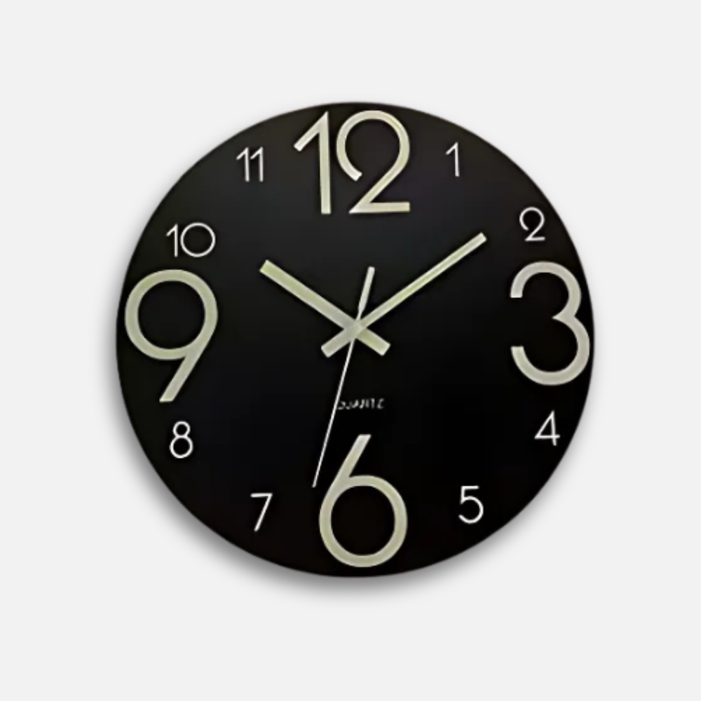Horloge Bois Lumineuse Silencieuse | Chiffres Lumineux Nuit | Nordique 30cm