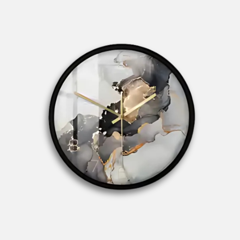 Horloge Art Moderne LED | 7 Couleurs Télécommande | Effet Marbre