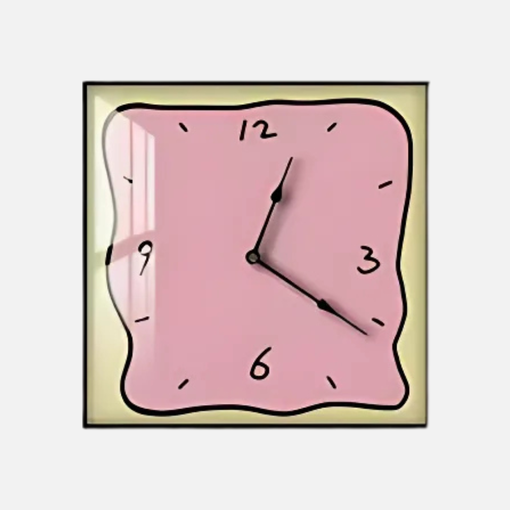 Horloge Graffiti Cartoon | Style Viral Coréen | Effet Déformé
