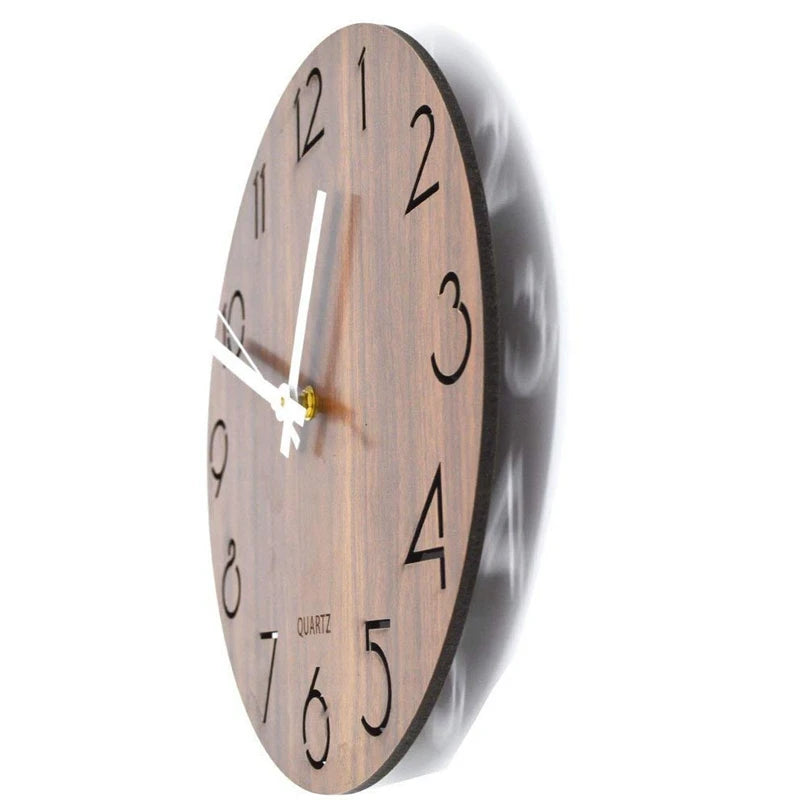 Horloge Vintage Toscan | Chiffres Arabes Relief | Silencieuse