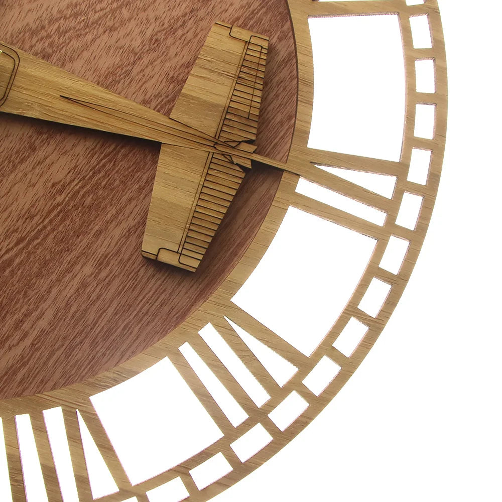 Horloge Avion Bois Cessna | Design Aviateur Vintage | Silencieuse