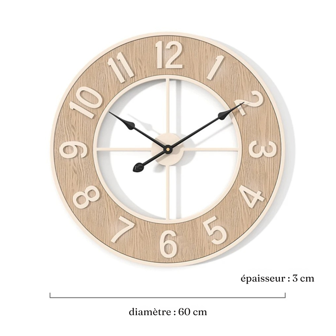 Grande Horloge XXL 60cm | Point Focal Spectaculaire | Silencieuse