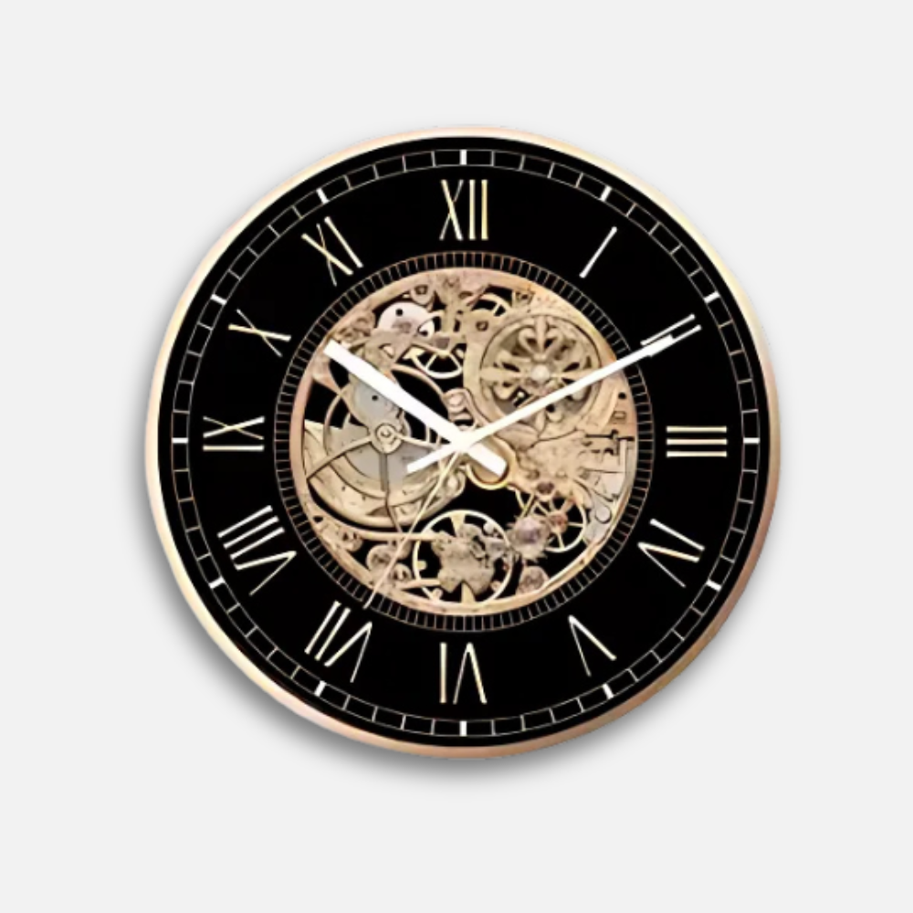 Horloge Steampunk Engrenages | Design Mécanique 3 Tailles | Silencieuse