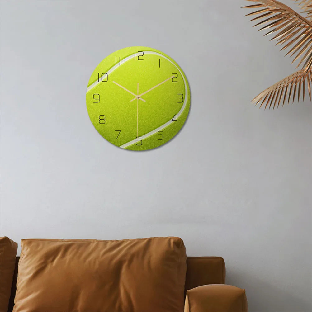 Horloge Murale Tennis Silencieuse | Balle Verte Sportive | Décoration Original 30cm
