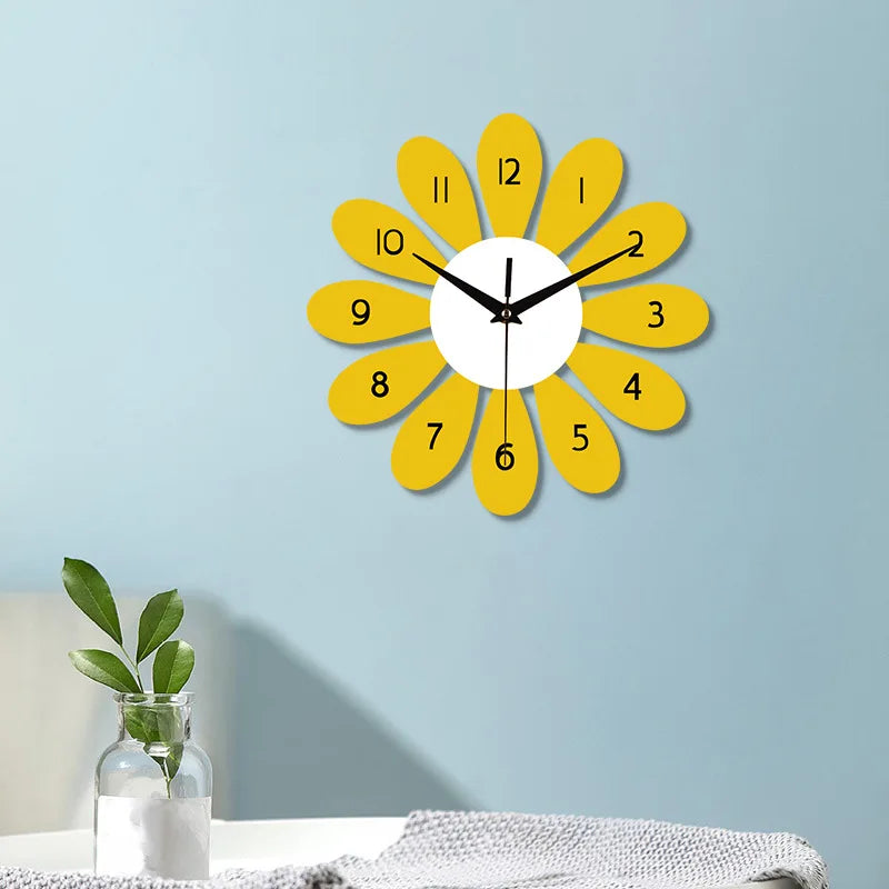 Horloge Marguerite Solaire | Jaune Thérapeutique | Silent Sweep