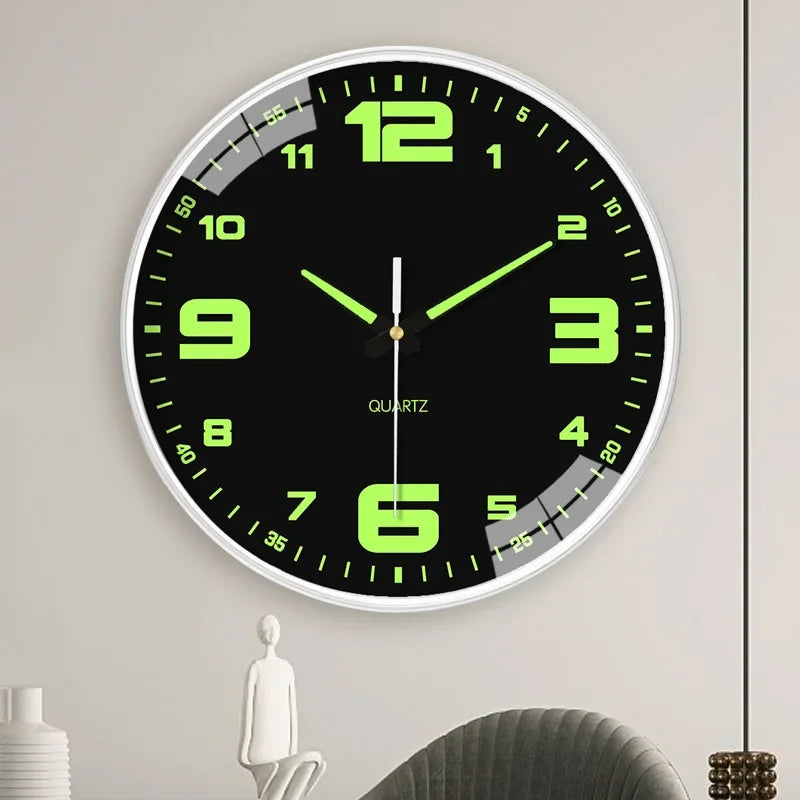 Horloge déco murale lumineuse silencieuse