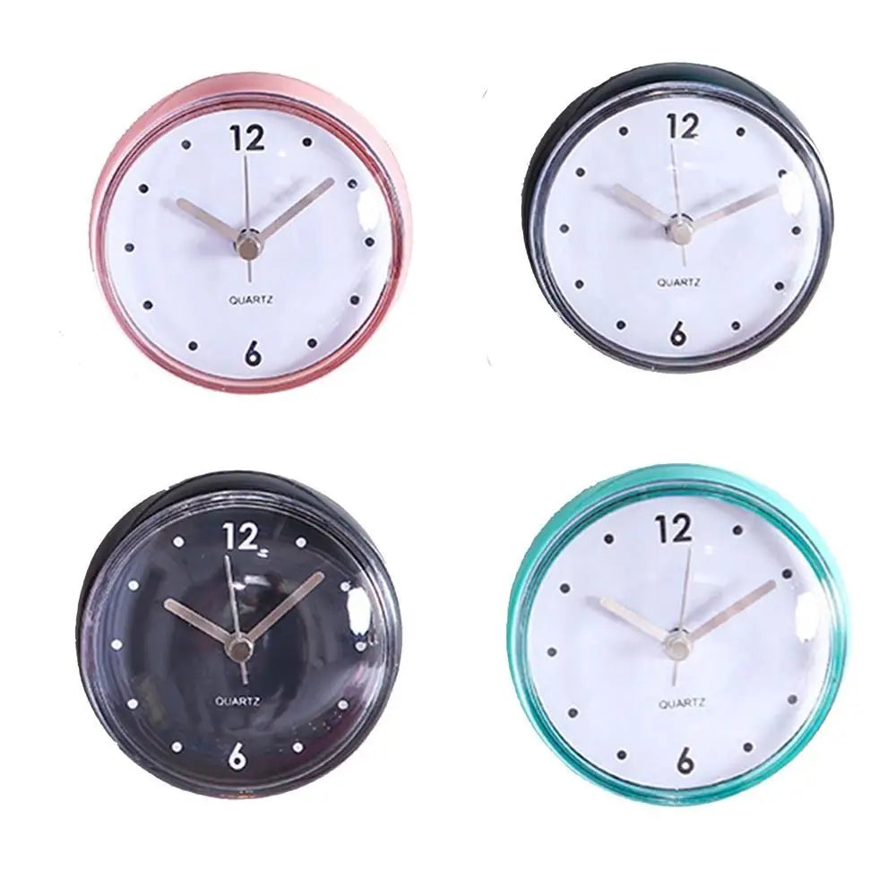 Mini Horloge Ventouse Étanche | Salle Bain Douche | Compact 7,5cm