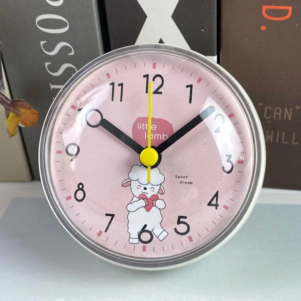 Mini Horloge Ventouse Étanche | Douche Anti-Buée | Kawaii
