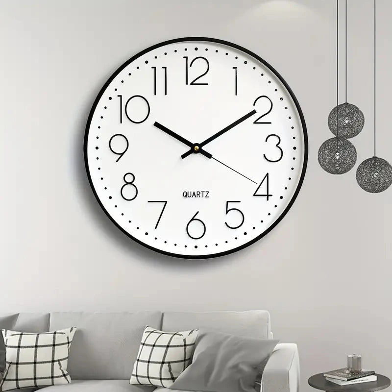 Horloge Murale Design Moderne Silencieuse | Zéro Bruit ABS | 20cm Écologique