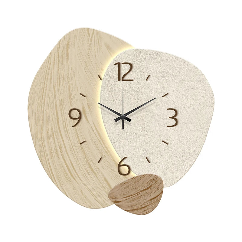 Horloge Lune Bois | Design Moon Phase 3D Cratère | Silencieuse