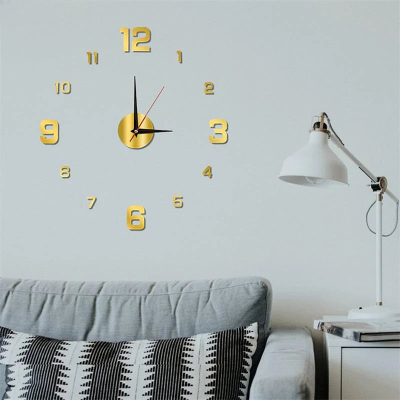 horloge murale silencieuse à coller