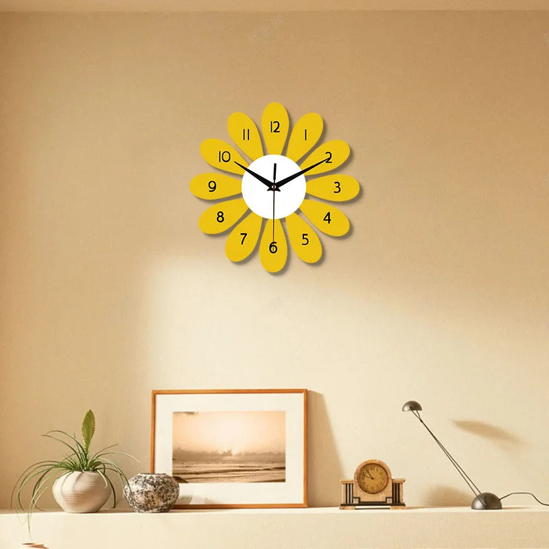 Horloge Marguerite Solaire | Jaune Thérapeutique | Silent Sweep