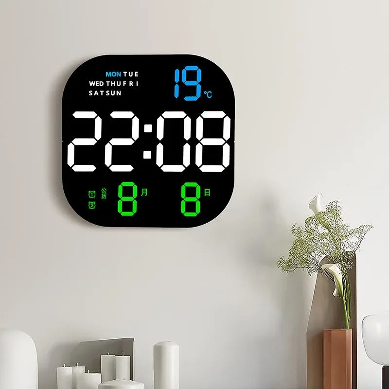 Horloge LED Digitale Multifonction | Température Date Heure | Moderne 22cm