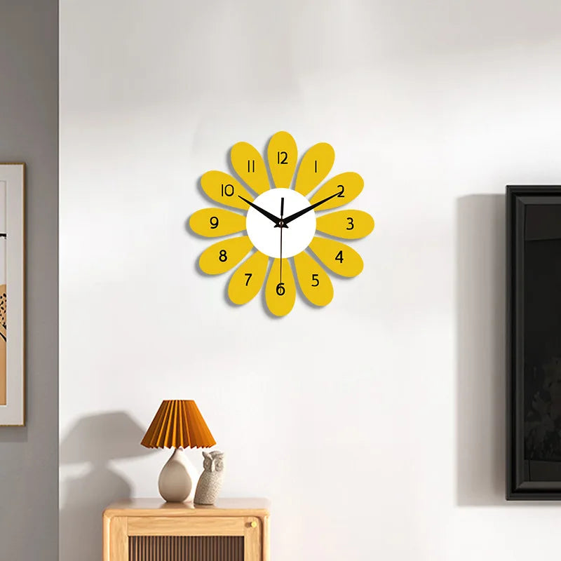 Horloge Marguerite Solaire | Jaune Thérapeutique | Silent Sweep