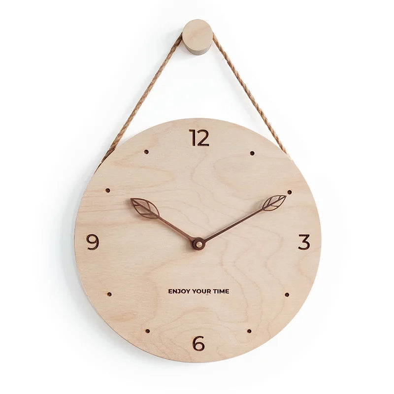 Horloge Bois Suspension Zen | Style Japonais Authentique | Silencieuse