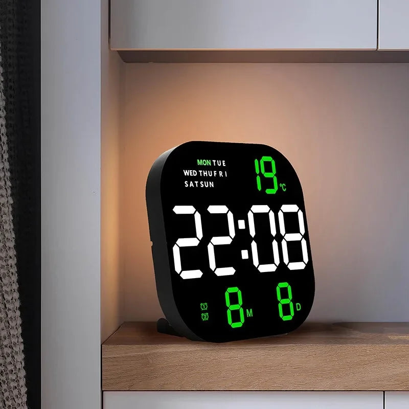 Horloge LED Digitale Multifonction | Température Date Heure | Moderne 22cm