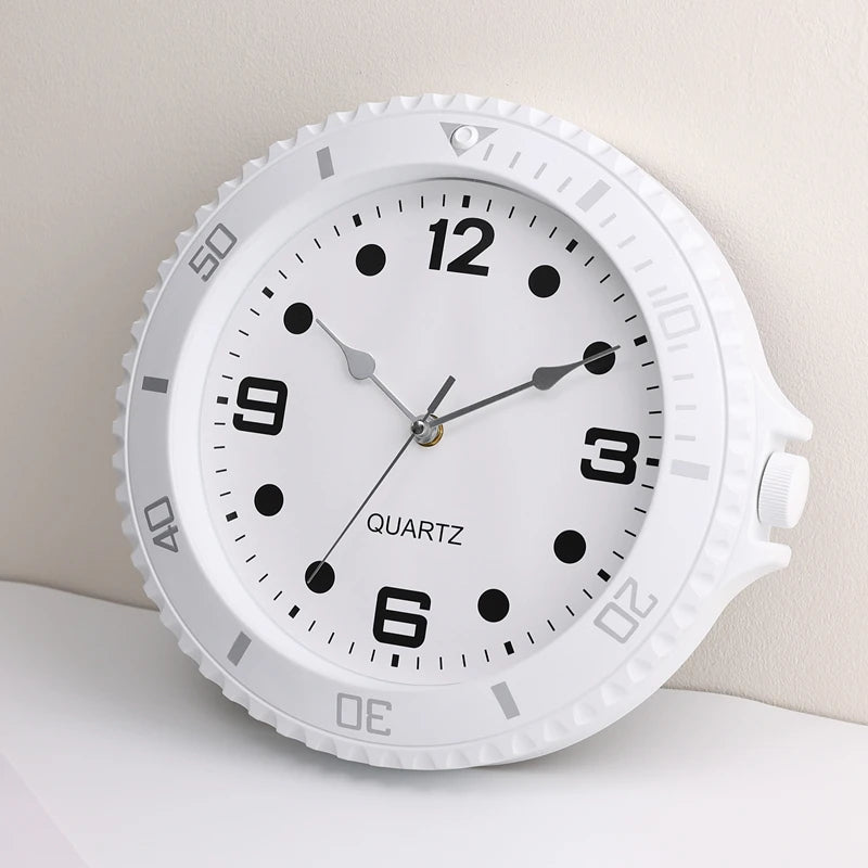 Horloge Murale Vintage Silencieuse | Design Plongée Rétro | Quartz 28cm