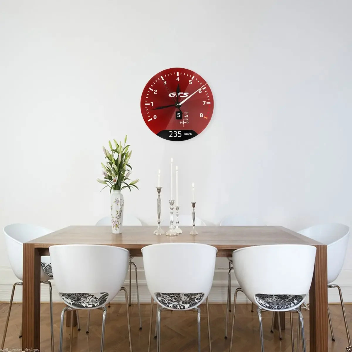 horloge murale Porsche 911 GTHorloge Murale Porsche 911 GTS | Design Compteur Vitesse | Décoration Automobile