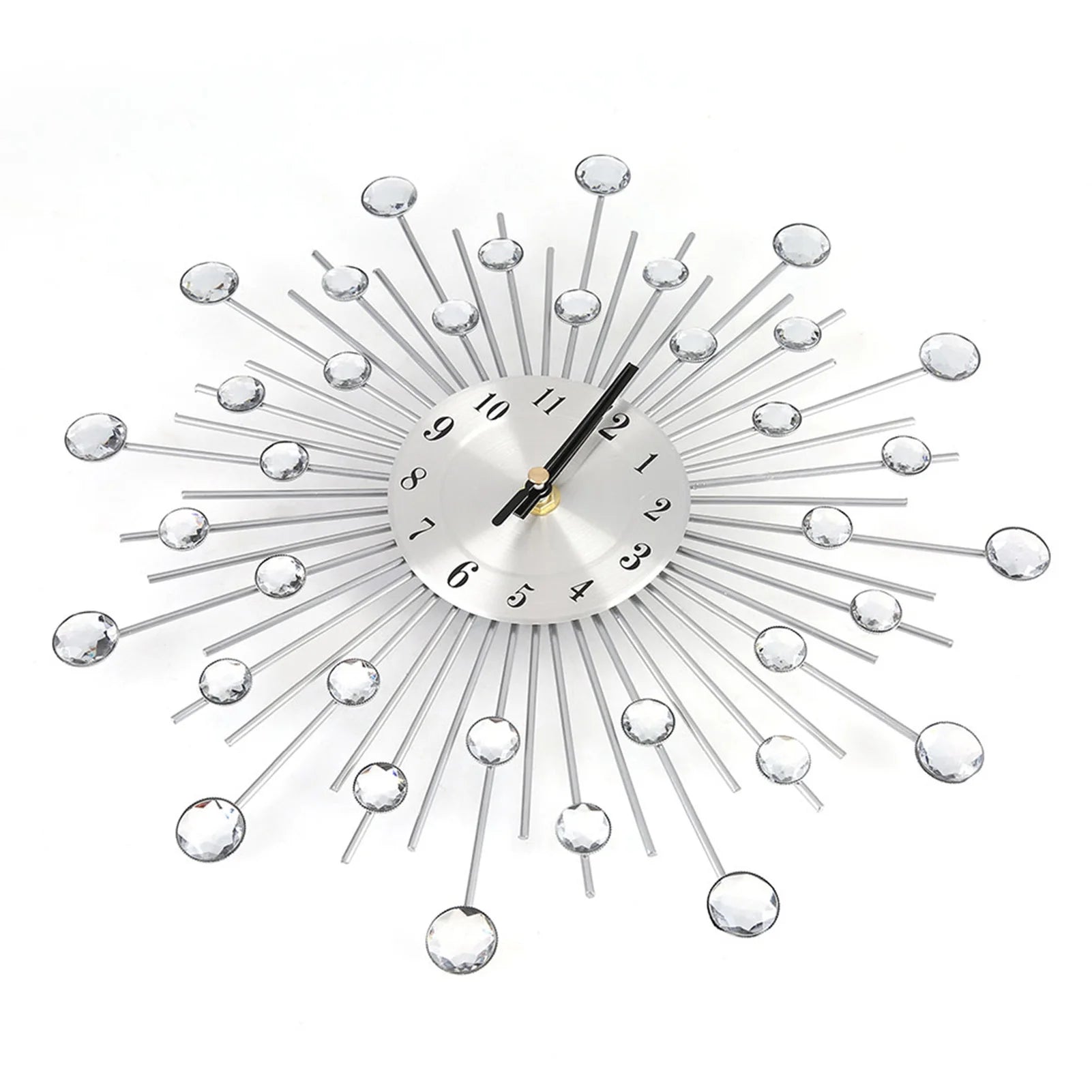 Horloge Design Cristallins | Élégance Brillante Chic | Luxe Intérieur 30cm