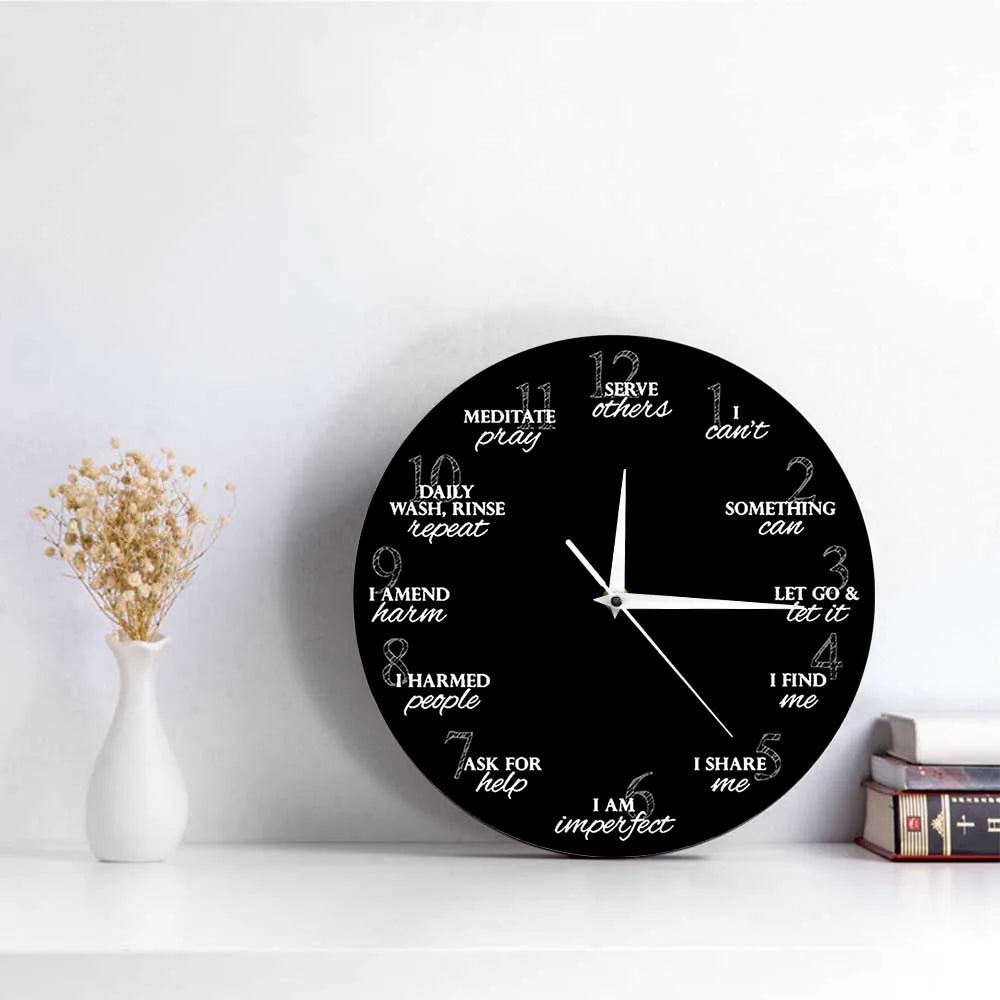 Horloge 12 Étapes Méditation | Développement Personnel | Silencieuse