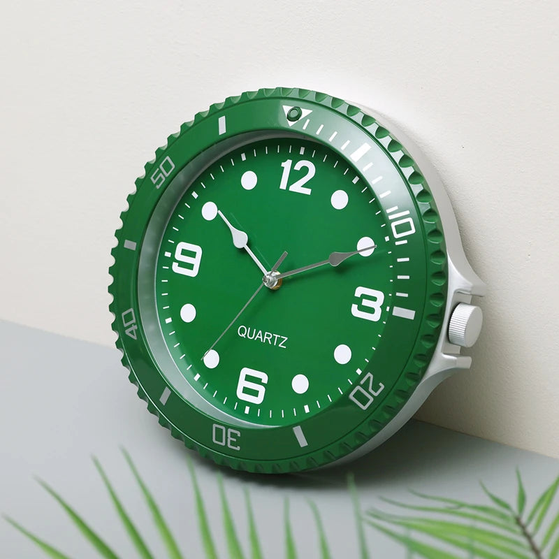 Horloge Murale Vintage Silencieuse | Design Plongée Rétro | Quartz 28cm