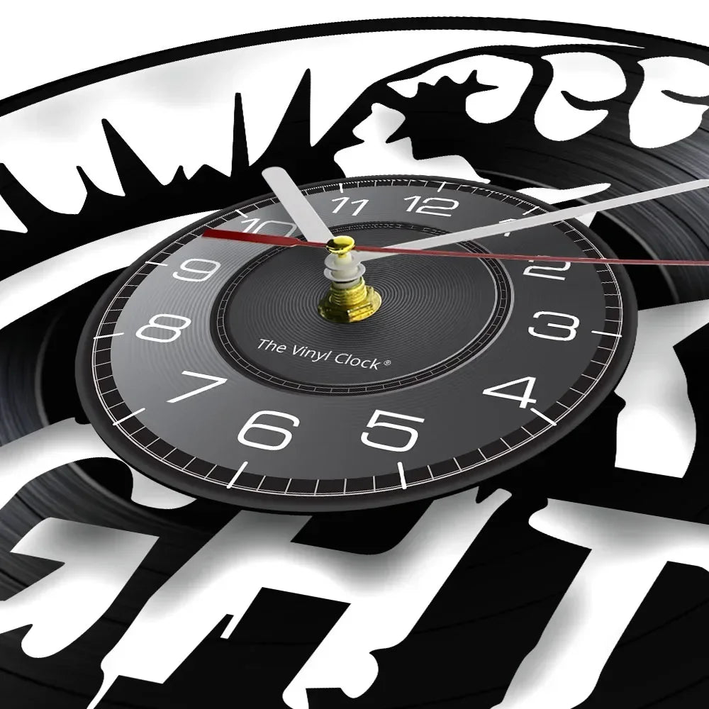 Horloge Murale Design MMA | Vinyle Recyclé Silencieuse | Sports Combat 30cm