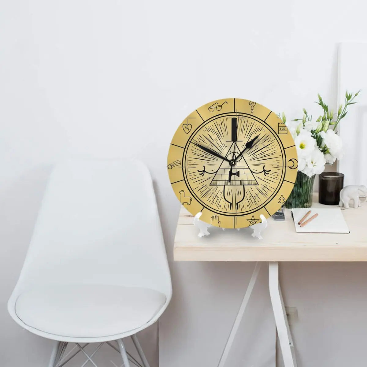 Horloge Bill Cipher Mystique | Symboles Ésotériques | Double Usage