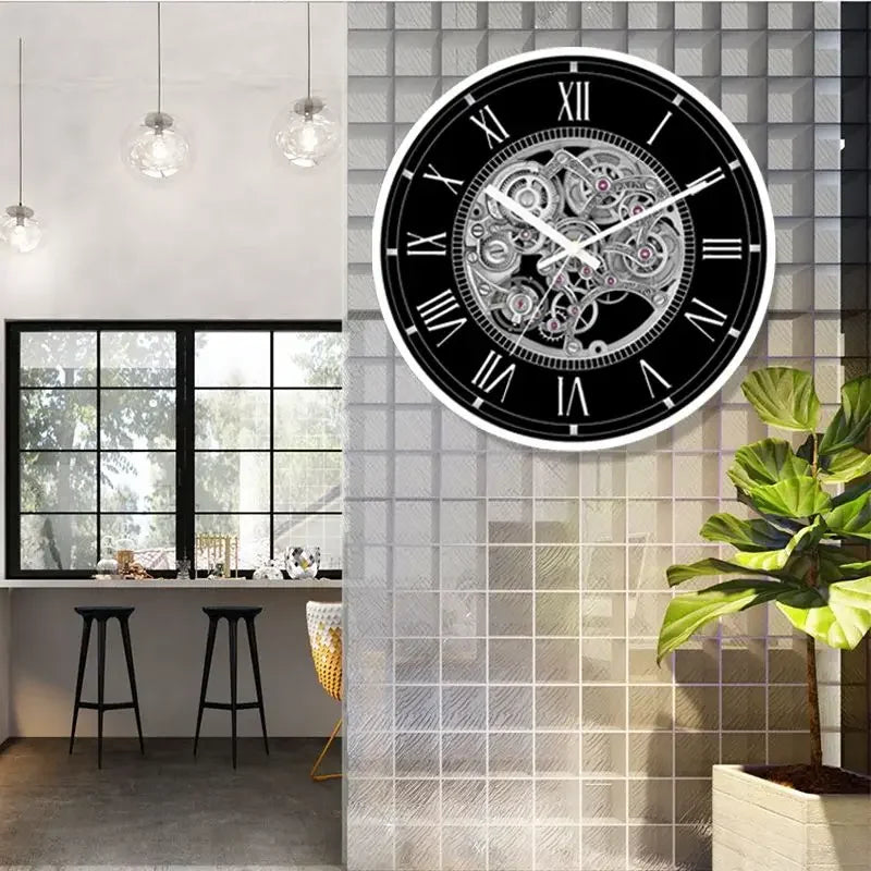 Horloge Steampunk Engrenages | Design Mécanique 3 Tailles | Silencieuse