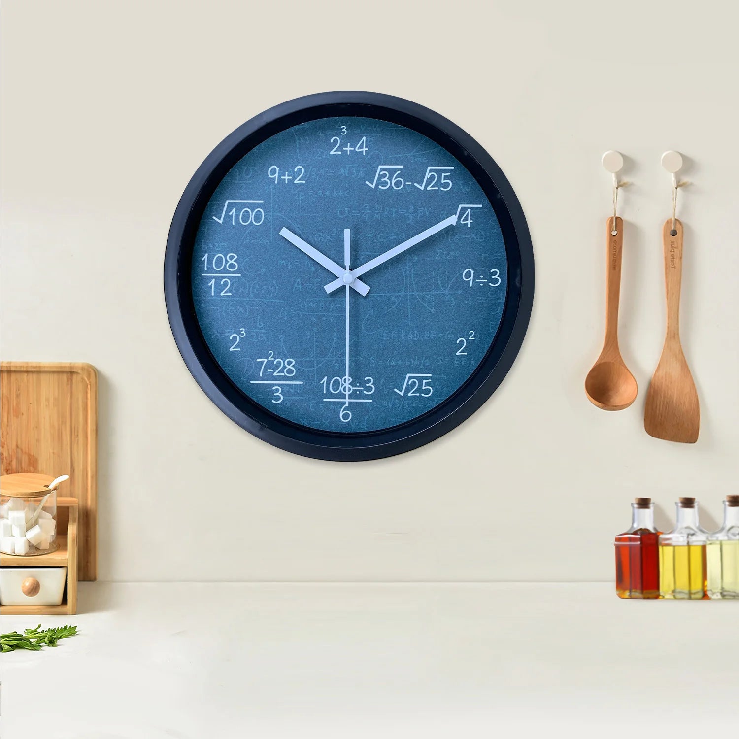 Horloge Murale Mathématique Éducative | Formules Ludiques | Silencieuse 20cm