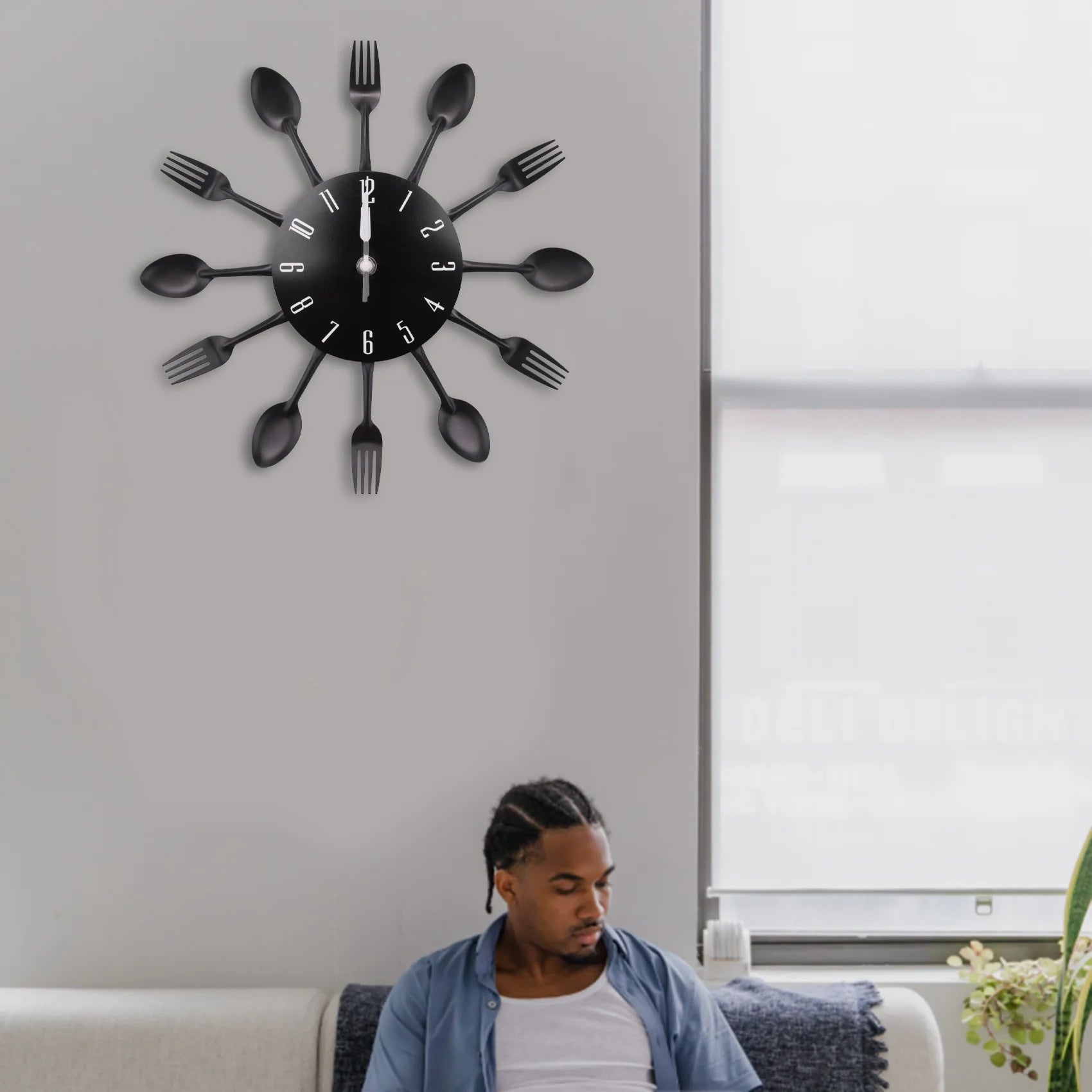 Horloge Design Couverts Cuisine | Décoration Originale | Acier Inoxydable 32cm