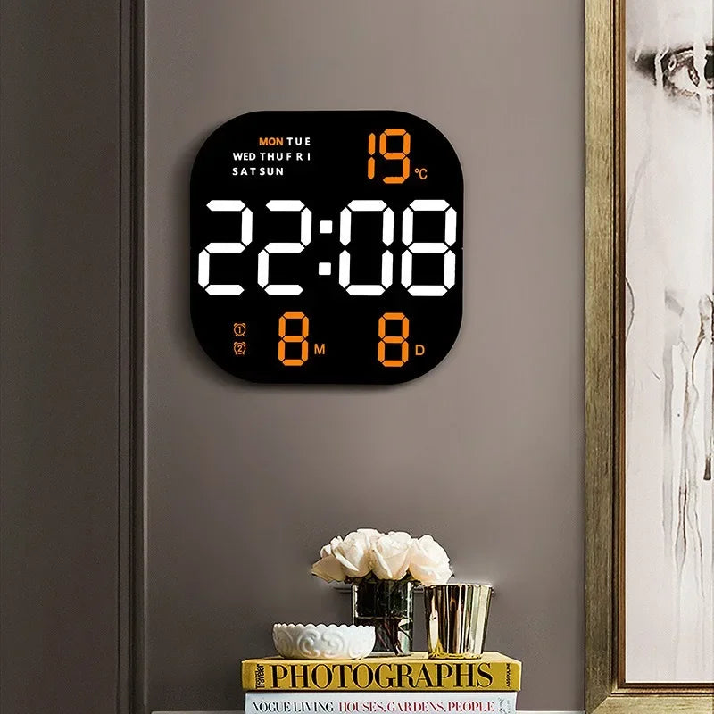 Horloge LED Digitale Multifonction | Température Date Heure | Moderne 22cm