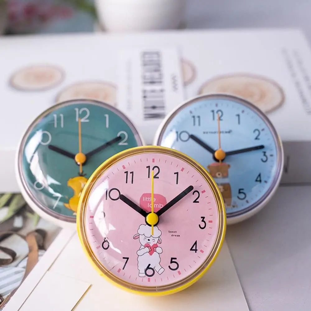 Mini Horloge Ventouse Étanche | Douche Anti-Buée | Kawaii