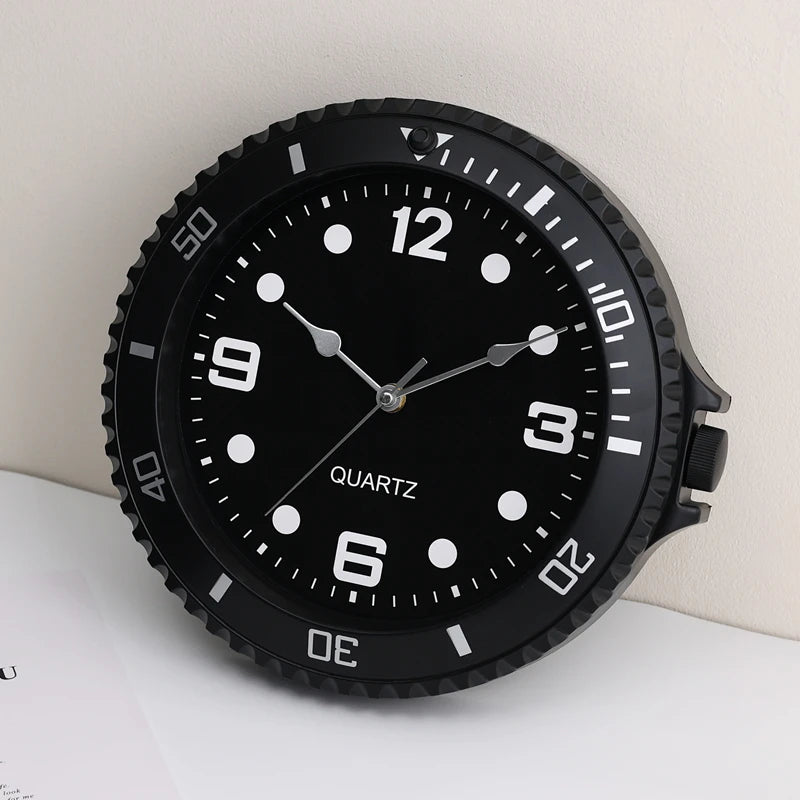 Horloge Murale Vintage Silencieuse | Design Plongée Rétro | Quartz 28cm