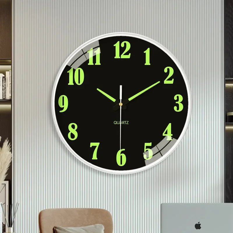 Horloge déco murale lumineuse silencieuse
