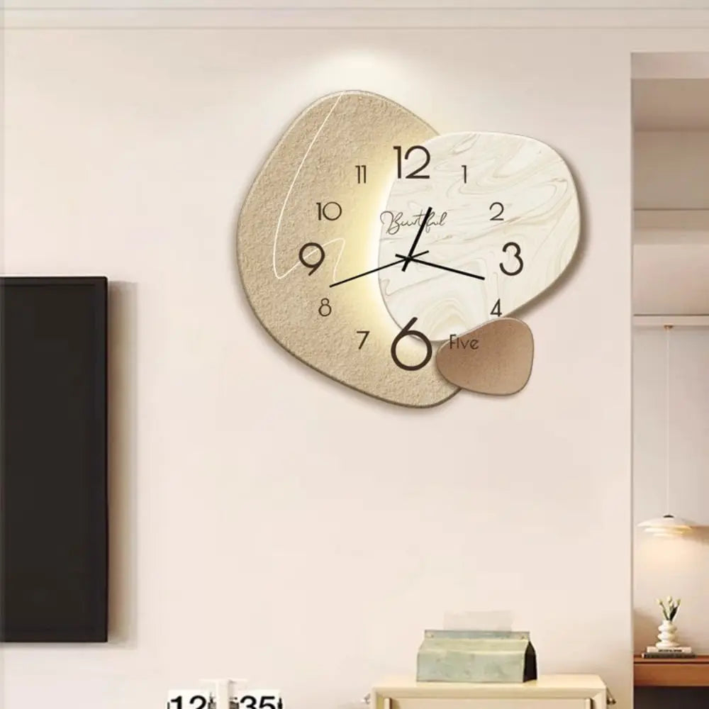 Horloge Nordique LED | Rétroéclairage Halo Lumineux | Silencieuse